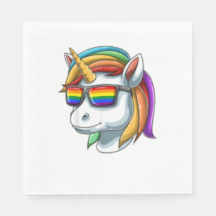 Eenhoorn LHBT Eenhoorn met LHBT Zonnebril Pride UN Servet