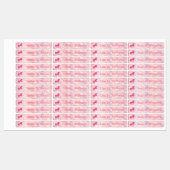 Eenhoorn lichtroze etherische bokeh waterdichte na labels (Vel)