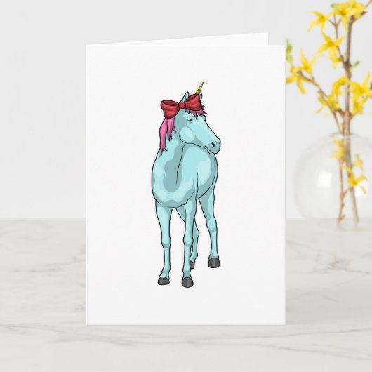 Eenhoorn lint kaart (Gele Bloem)