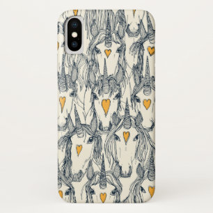 eenhoorn love indigo citrus pearl iPhone x hoesje