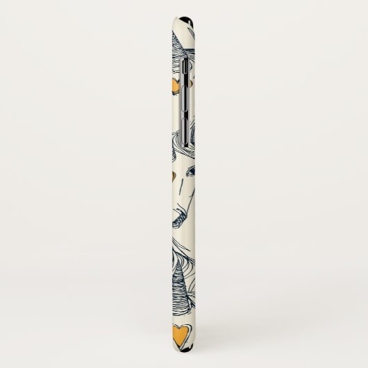 eenhoorn love indigo citrus pearl Case-Mate iPhone case (Achterkant/links)