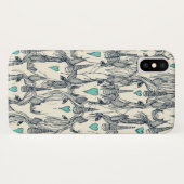 eenhoorn love indigo mint parelaar Case-Mate iPhone case (Achterkant (horizontaal))