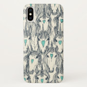 eenhoorn love indigo mint parelaar Case-Mate iPhone case (Achterkant)