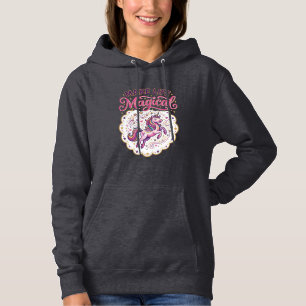 Eenhoorn maakt leven magisch POD Klaar Witte Achte Hoodie