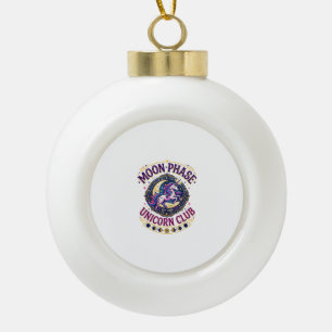 Eenhoorn Maanfase Eenhoorn Club Commercieel Shirt Keramische Bal Ornament