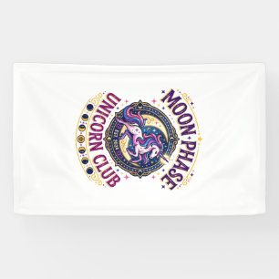 Eenhoorn Maanfase Eenhoorn Club Commercieel Shirt Spandoek