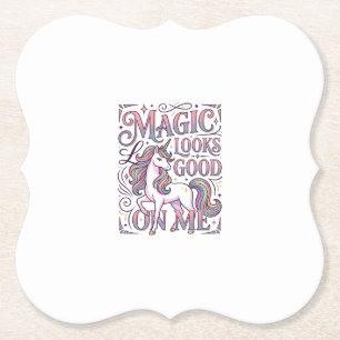 Eenhoorn Magie Staat Me Trendshirt Grafisch Kartonnen Onderzetters