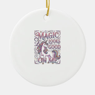 Eenhoorn Magie Staat Me Trendy T-shirt Grafisch Keramisch Ornament