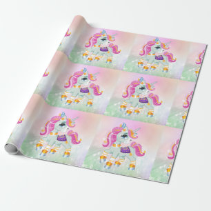 Eenhoorn magie vliegend paard magische eenhoorns v cadeaupapier