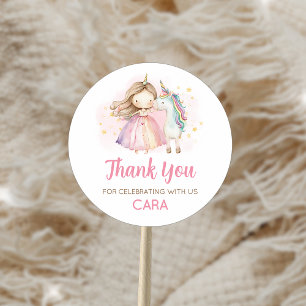 Eenhoorn Magische Dag Verjaardagsfeestje Ronde Sticker