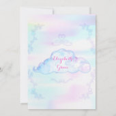 Eenhoorn Magische Fantasy Regenboog Aqua Roze Lave Kaart (Achterkant)