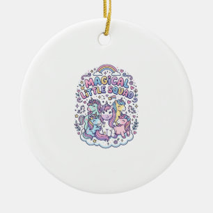 Eenhoorn Magische Kleine Troep Grafisch Ontwerp Pr Keramisch Ornament