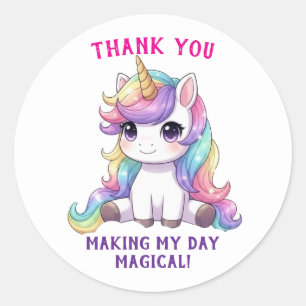 Eenhoorn Magische Verjaardag Bedankt Sticker