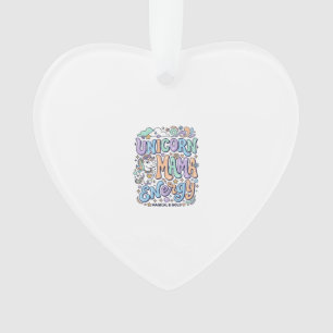 Eenhoorn Mama Energie Kawaii Vector Ontwerp_1 Ornament