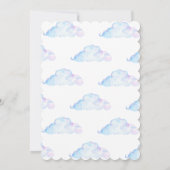 Eenhoorn meisje baby shower. Paarse blauwe fee Kaart (Achterkant)