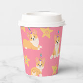 Eenhoorn Meisje Verjaardag, Corgi Custom Age Papieren Bekers (Achterkant)