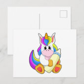 Eenhoorn met fles melk briefkaart (Voorkant / Achterkant)