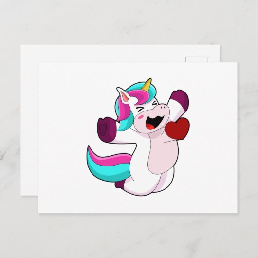 Eenhoorn met Hart Briefkaart (Voorkant / Achterkant)