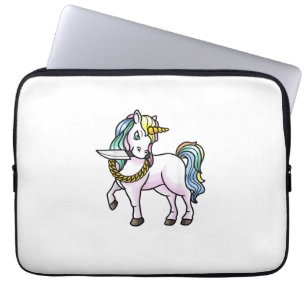 Eenhoorn Met Mes Meisjes Vrouwen T-Shirt Laptop Sleeve