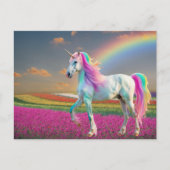 Eenhoorn met Regenboog Briefkaart (Voorkant)