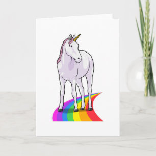 Eenhoorn met Regenboog Kaart