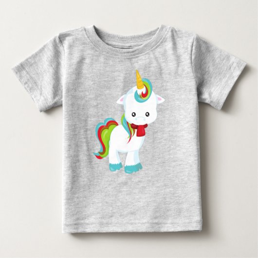 Eenhoorn met sjaal, kleine eenhoorn, Schattigee ee (Voorkant)