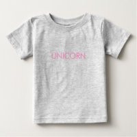 "Eenhoorn" minimalistische roze letters