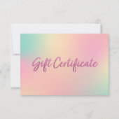 Eenhoorn Mix Faux Roze Glitter Cadeaubon (Voorkant)