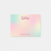 Eenhoorn Mix Patroon Faux Roze Glitter Post-it® Notes (Voorkant)