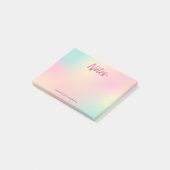 Eenhoorn Mix Patroon Faux Roze Glitter Post-it® Notes (Schuin)