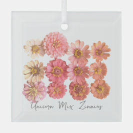 Eenhoorn Mix Zinnia Collage Ornament
