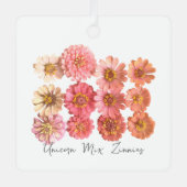 Eenhoorn Mix Zinnia Collage Ornament (Voorkant)