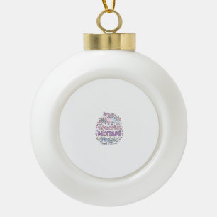 Eenhoorn Mixtape Magie Schattige Sticker en Shirt Keramische Bal Ornament