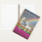 Eenhoorn moeder en veulen regenboog jaarlijks mono planner (Display)