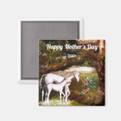 Eenhoorn Moederdag Magnet Magneet (Voorkant / Achterkant)