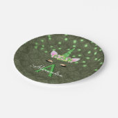 Eenhoorn Monogram Groen St. Patrick's Day Papieren Bordje (Gekanteld)