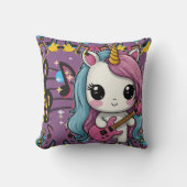 Eenhoorn Muzikant Print Kussen (Voorkant)