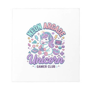 Eenhoorn Neon Arcade Eenhoorn Retro Stijl Product Notitieblok
