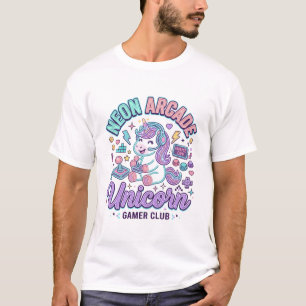 Eenhoorn Neon Arcade Eenhoorn Retro Stijl Product T-shirt