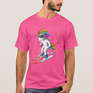 Eenhoorn Op Ski Grappige Ski T-shirt