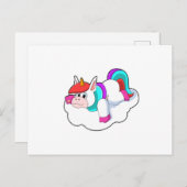 Eenhoorn op wolken briefkaart (Voorkant / Achterkant)