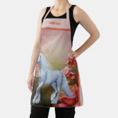 Eenhoorn Paard en Rozen gepersonaliseerd Schort (Insitu)