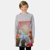 Eenhoorn Paard en Rozen gepersonaliseerd Schort (Gedragen)