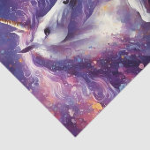 Eenhoorn Paarse Mane decoupage Tissuepapier (Detail)