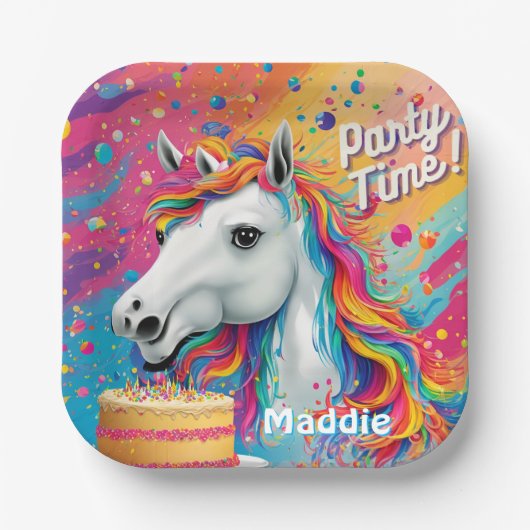 Eenhoorn Party Papier Bord (Voorkant)