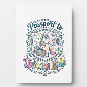 Eenhoorn Paspoort naar Eenhoorn Land Witte Achterg Fotoplaat