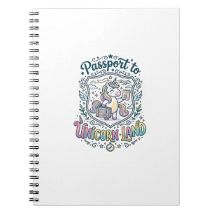 Eenhoorn Paspoort naar Eenhoorn Land Witte Achterg Notitieboek