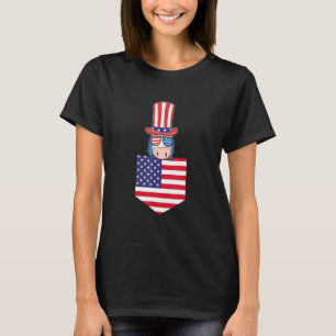 Eenhoorn Patriottische Amerikaanse vlag Eenhoorn P T-shirt