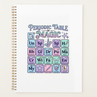 Eenhoorn Periodiek Systeem van Magie Grafisch Ontw Planner