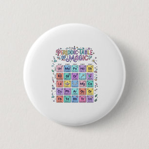 Eenhoorn Periodiek Systeem van Magie Trendy Schatt Ronde Button 5,7 Cm